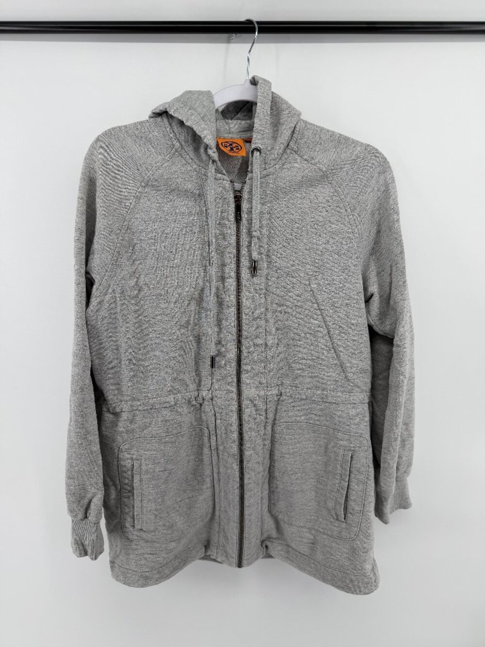 Tory Burch cinch waist hooded sweatshirt jacket size small